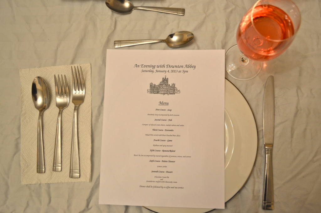 Downton Abbey Dinner Party Menu