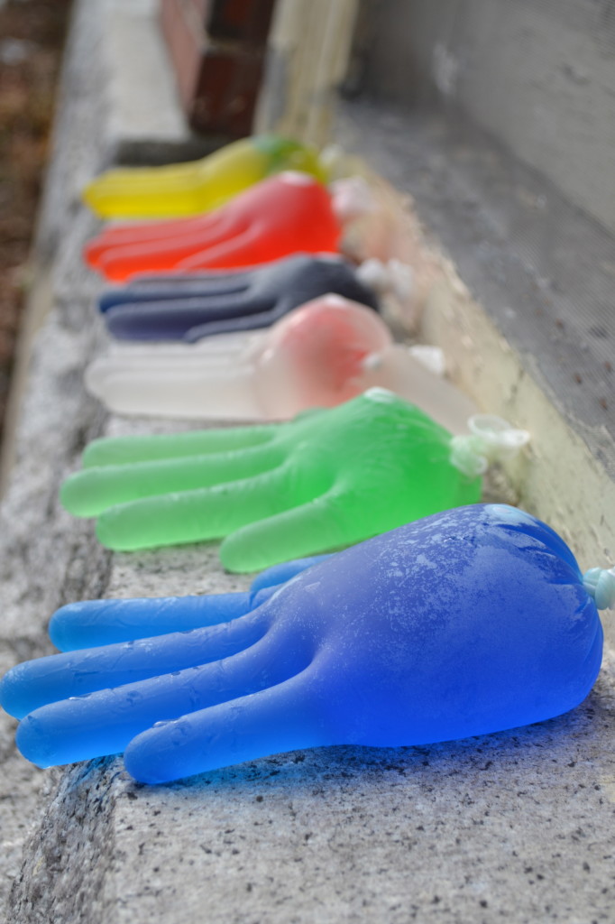 Ice gloves shelf